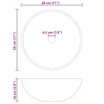 vidaXL Lavoar negru lucios Ø28x10 cm ceramică vidaXL Lavoar negru lucios Ø28x10 cm ceramică