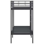 vidaXL Pat supraetajat fără saltea negru 80x200 cm oțel