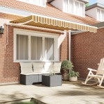 vidaXL Material de înlocuire pentru marchiză pentru cadrul de 3.5x2 m cu dungi colorate