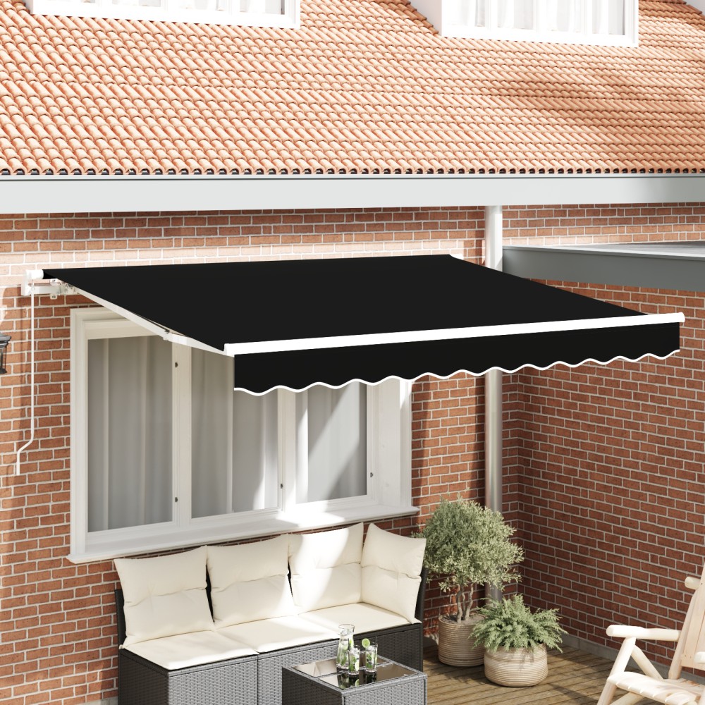 vidaXL Țesătură de schimb pentru marchiză pentru cadru de 3.5x2 m - Negru