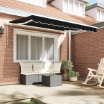 vidaXL Țesătură de schimb pentru marchiză pentru cadru de 3.5x2 m - Negru
