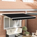 vidaXL Material de înlocuire pentru copertină Negru 330 x 245 cm