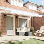 vidaXL Țesătură pentru Înlocuirea Marchizei pentru Cadru de 4x2 m Alb