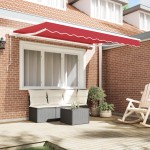 vidaXL Material de înlocuire pentru marchiză pentru cadru de 3.5x2 m Roșu