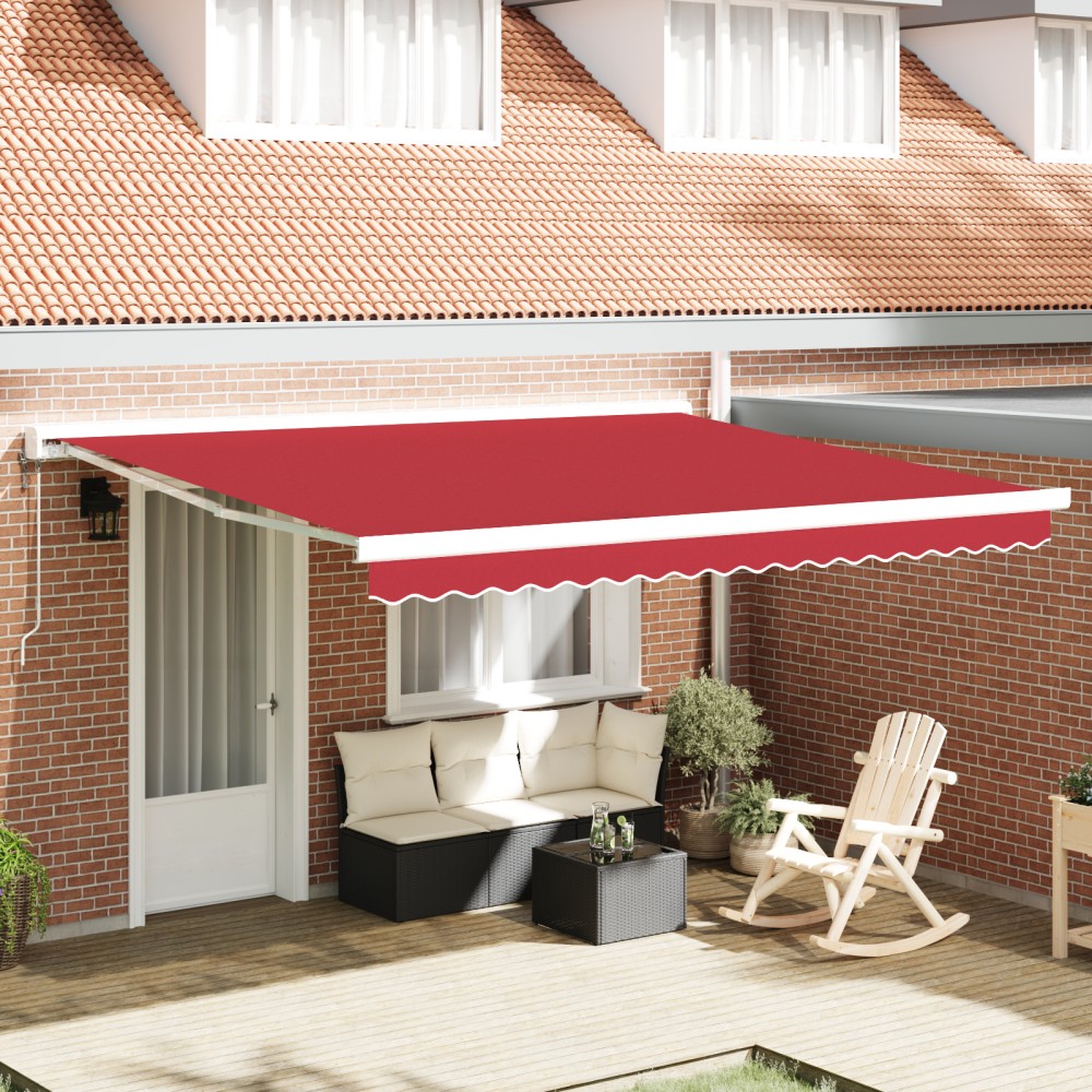 vidaXL Material de schimb pentru cortină pentru cadru de 4x3 m Roșu