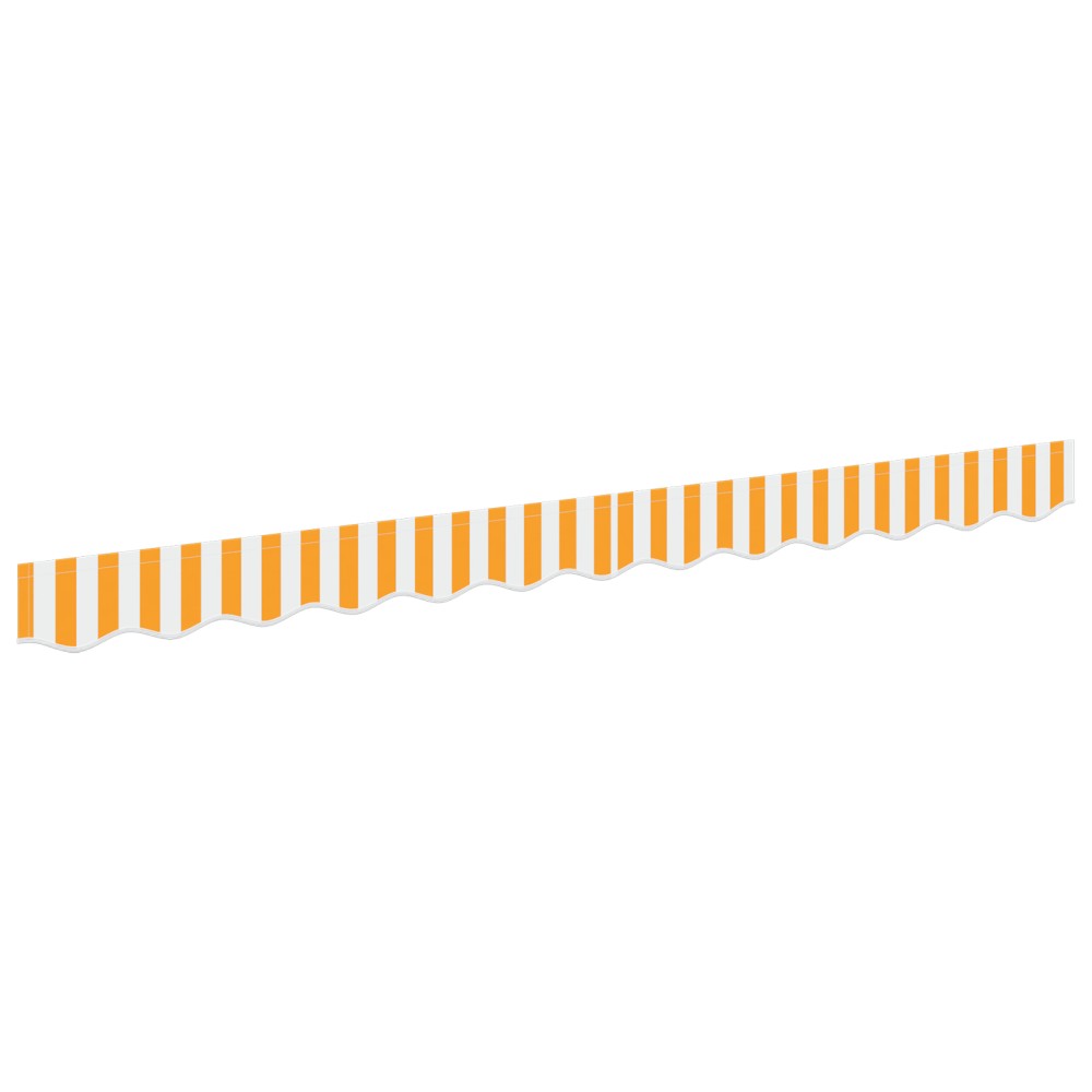 vidaXL Umbra pentru terasă, 2.5 m, galben și alb, 2.3x0.2 m