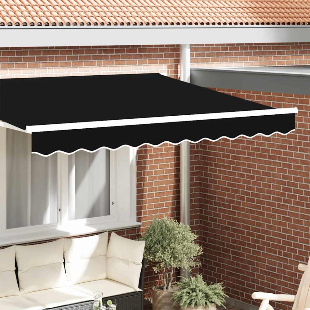 vidaXL Baldachin Roșu Negru 2.8x0.2 m Poliester