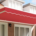 vidaXL Volan pentru Marchiză de 6m, Roșu 5.8x0.2 m