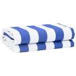 vidaXL Material de înlocuire pentru copertină Albastru și alb vidaXL Material de înlocuire pentru copertină Albastru și alb