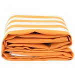 vidaXL Material pentru umbrela de schimb Galben și Alb 10x1.6 m vidaXL Material pentru umbrela de schimb Galben și Alb 10x1.6 m