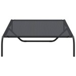 vidaXL Pat înălțat pentru câini negru 130x80x20 cm Textilenă și oțel