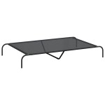 vidaXL Pat înălțat pentru câini negru 150x90x20 cm Textilenă și oțel vidaXL Pat înălțat pentru câini negru 150x90x20 cm Textilenă și oțel