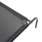 vidaXL Pat înălțat pentru câini negru 150x90x20 cm Textilenă și oțel vidaXL Pat înălțat pentru câini negru 150x90x20 cm Textilenă și oțel