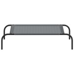 vidaXL Pat înălțat pentru câini gri 90x50x20 cm Textilenă și oțel vidaXL Pat înălțat pentru câini gri 90x50x20 cm Textilenă și oțel