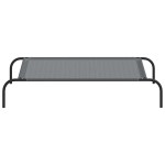 vidaXL Pat înălțat pentru câini gri 110x65x20 cm Textilenă și oțel vidaXL Pat înălțat pentru câini gri 110x65x20 cm Textilenă și oțel
