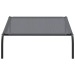 vidaXL Pat înălțat pentru câini gri 110x65x20 cm Textilenă și oțel vidaXL Pat înălțat pentru câini gri 110x65x20 cm Textilenă și oțel