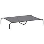vidaXL Pat înălțat pentru câini gri 130x80x20 cm Textilenă și oțel vidaXL Pat înălțat pentru câini gri 130x80x20 cm Textilenă și oțel