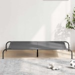 vidaXL Pat înălțat pentru câini gri 130x80x20 cm Textilenă și oțel vidaXL Pat înălțat pentru câini gri 130x80x20 cm Textilenă și oțel