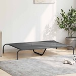 vidaXL Pat înălțat pentru câini gri 130x80x20 cm Textilenă și oțel vidaXL Pat înălțat pentru câini gri 130x80x20 cm Textilenă și oțel