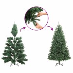 vidaXL Brad de Crăciun artificial cu suport, verde, 500 cm, PVC vidaXL Brad de Crăciun artificial cu suport, verde, 500 cm, PVC
