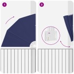 vidaXL Ecran de intimitate pentru balcon Albastru marin 160 x 160 cm