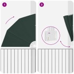 vidaXL Ecran de intimitate pentru balcon Verde închis 160 x 160 cm