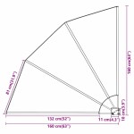 vidaXL Ecran de intimitate pentru balcon Verde închis 160 x 160 cm