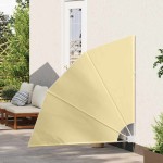 vidaXL Ecran de intimitate pentru balcon Nisipiu 140 x 140 cm