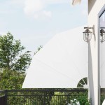 vidaXL Ecran de intimitate pentru balcon Alb 140 x 140 cm Poliester