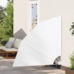 vidaXL Ecran de intimitate pentru balcon Alb 140 x 140 cm Poliester