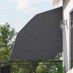 vidaXL Ecran de intimitate pentru balcon Negru 210 x 210 cm Poliester