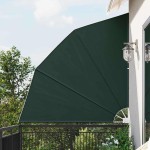 vidaXL Ecran de intimitate pentru balcon Verde închis 210 x 210 cm