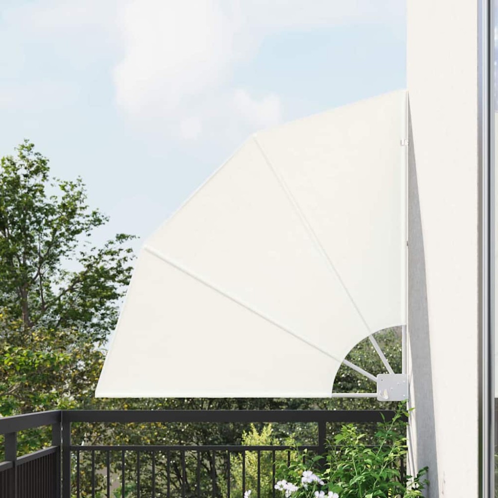 vidaXL Ecran de intimitate pentru balcon Crem 115 x 115 cm Poliester