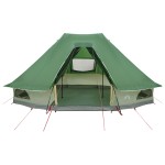 vidaXL Cort de familie Tipi cu acoperiș Verde 466 x 310 x 240 cm vidaXL Cort de familie Tipi cu acoperiș Verde 466 x 310 x 240 cm