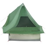 vidaXL Cort de familie Tipi cu acoperiș Verde 466 x 310 x 240 cm vidaXL Cort de familie Tipi cu acoperiș Verde 466 x 310 x 240 cm