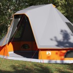 vidaXL Cort de familie Tipi Manual Gri, Portocaliu 466 x 310 x 240 cm vidaXL Cort de familie Tipi Manual Gri, Portocaliu 466 x 310 x 240 cm