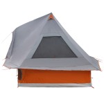vidaXL Cort de familie Tipi Manual Gri, Portocaliu 466 x 310 x 240 cm vidaXL Cort de familie Tipi Manual Gri, Portocaliu 466 x 310 x 240 cm