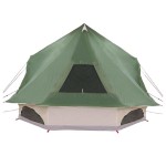 vidaXL Cort de familie Tipi cu acoperiș Verde 680 x 430 x 270 cm