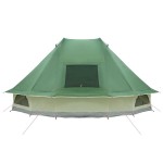 vidaXL Cort de familie Tipi cu acoperiș Verde 680 x 430 x 270 cm