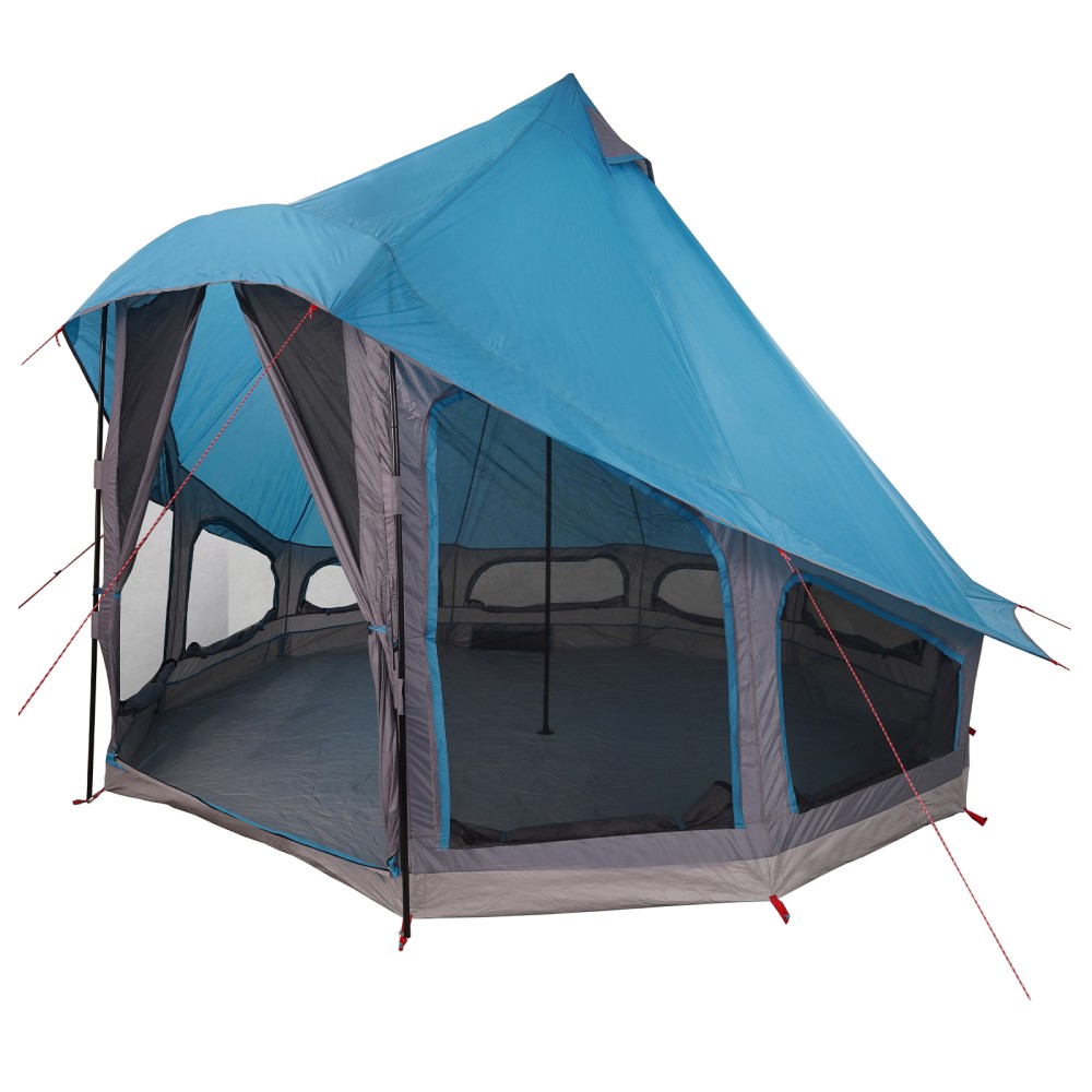 vidaXL Cort de familie Tipi cu acoperiș albastru 404 x 370 x 270 cm