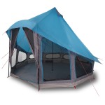 vidaXL Cort de familie Tipi cu acoperiș albastru 404 x 370 x 270 cm vidaXL Cort de familie Tipi cu acoperiș albastru 404 x 370 x 270 cm