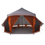 vidaXL Cort de familie Tipi Gri și Portocalie 508 x 470 x 300 cm vidaXL Cort de familie Tipi Gri și Portocalie 508 x 470 x 300 cm