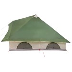 vidaXL Cort de familie Tipi Manual Verde și Bej 358 x 296 x 258 cm vidaXL Cort de familie Tipi Manual Verde și Bej 358 x 296 x 258 cm