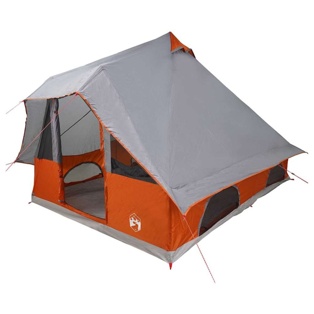 vidaXL Cort Tipi Gri și Portocalie 358 x 296 x 258 cm tafta