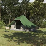vidaXL Cort de familie Tipi cu acoperiș Verde 364 x 281 x 257 cm vidaXL Cort de familie Tipi cu acoperiș Verde 364 x 281 x 257 cm