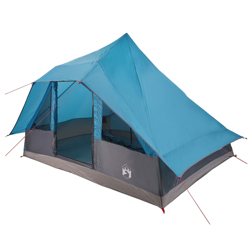 vidaXL Cort de familie Tipi cu acoperiș albastru 364 x 281 x 257 cm
