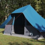 vidaXL Cort de familie Tipi cu acoperiș albastru 364 x 281 x 257 cm vidaXL Cort de familie Tipi cu acoperiș albastru 364 x 281 x 257 cm