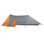 vidaXL Cort de Familie Manual Gri și Portocalie 660 x 456 x 200 cm