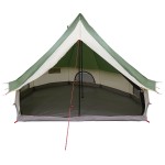 vidaXL Cort de familie Tipi Manual Verde și bej 400 x 346 x 250 cm vidaXL Cort de familie Tipi Manual Verde și bej 400 x 346 x 250 cm