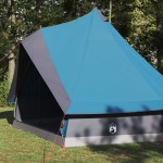 vidaXL Cort Familial Tipi Albastru pentru 8 Persoane Impermeabil vidaXL Cort Familial Tipi Albastru pentru 8 Persoane Impermeabil
